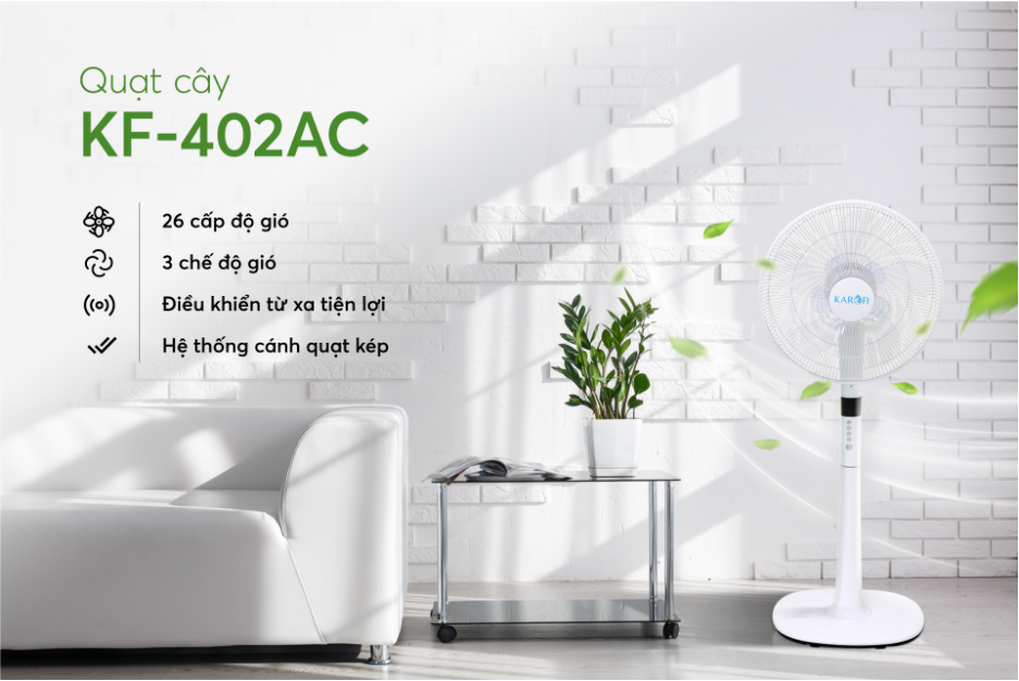 Quạt cây Karofi KF-402AC 10 cánh