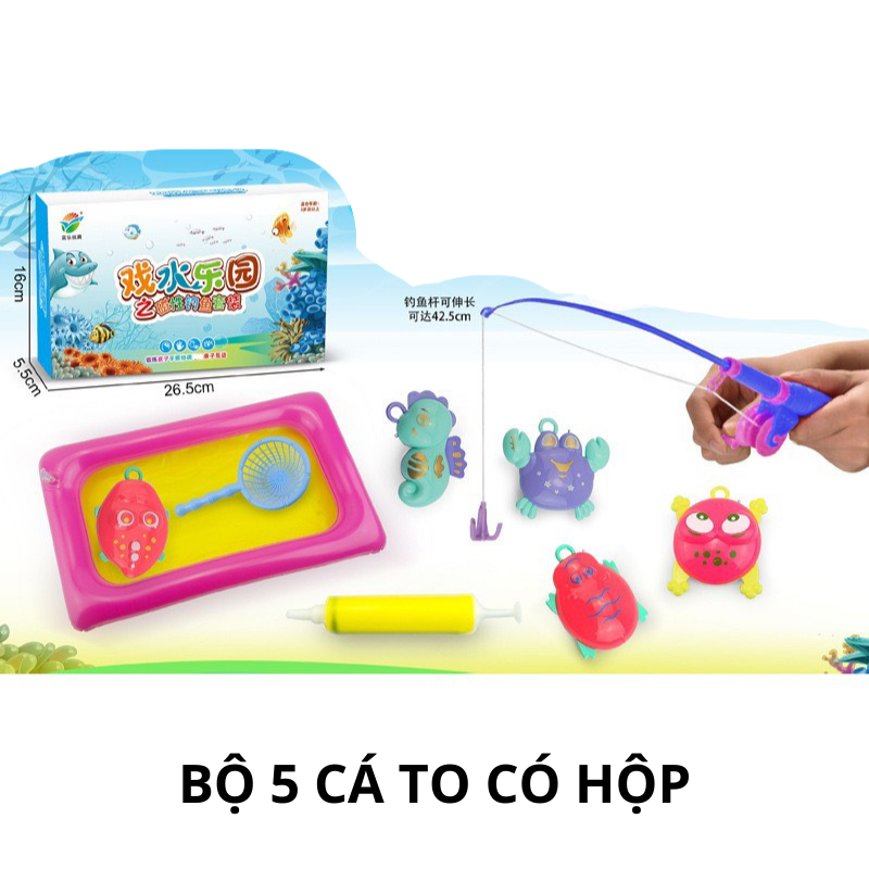 Bộ Bể Phao Câu Cá Vui Nhộn Cho Bé