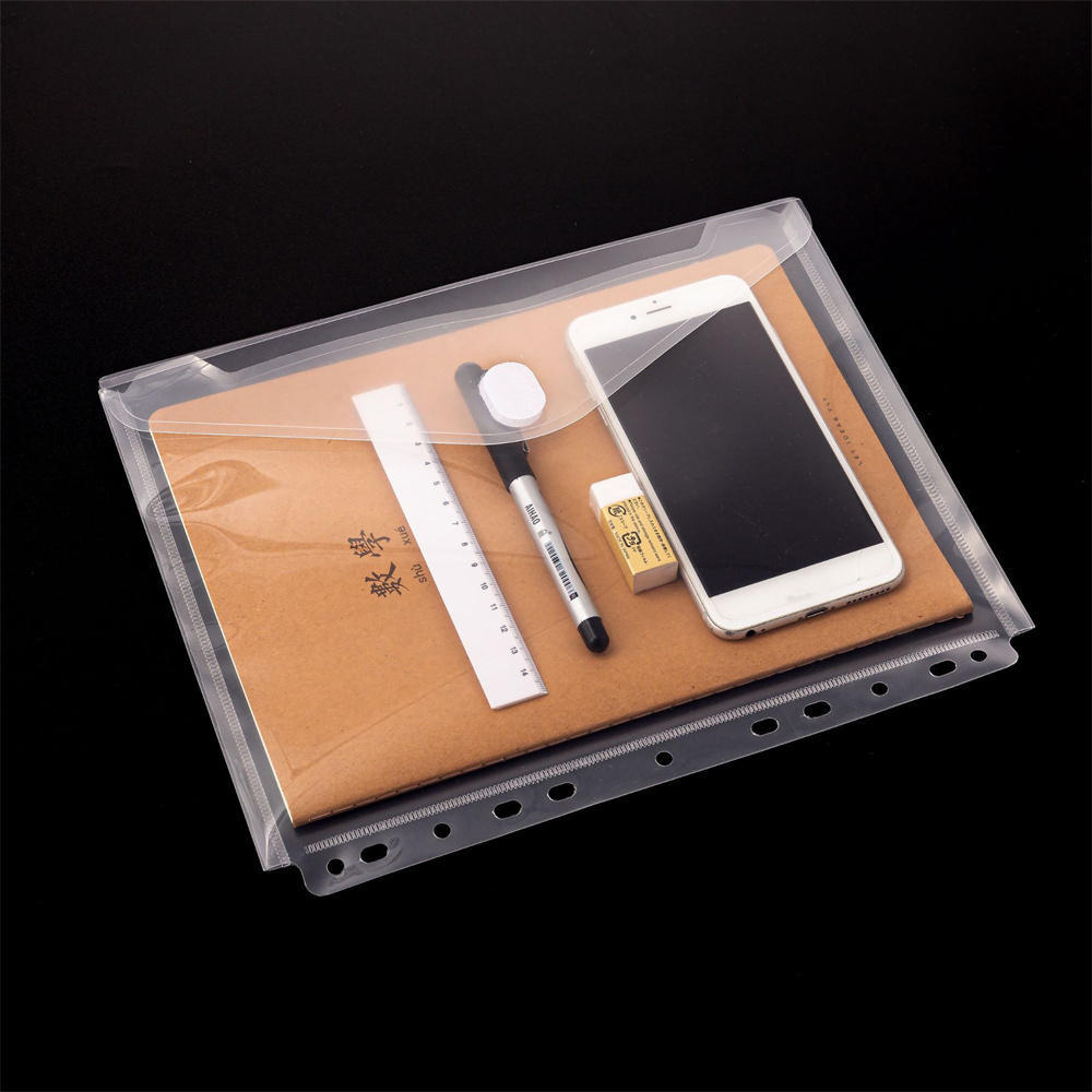 11-hole Punched File Folders Transparent Plastic File Folders 11-hole Punched File Folders A4 Document Sleeves Documents Bag Protector Office Supplies Filing Products File Organization File Storage Solutions Clear File Folders Plastic Document Holders