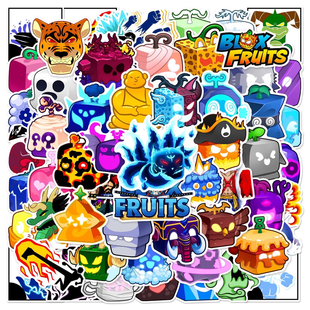 【Premium Quality】 60pcs Blox waterproof fruit wallpaper for helmets bicycles handwritten pencil case stickers Lanlanstickerswold.