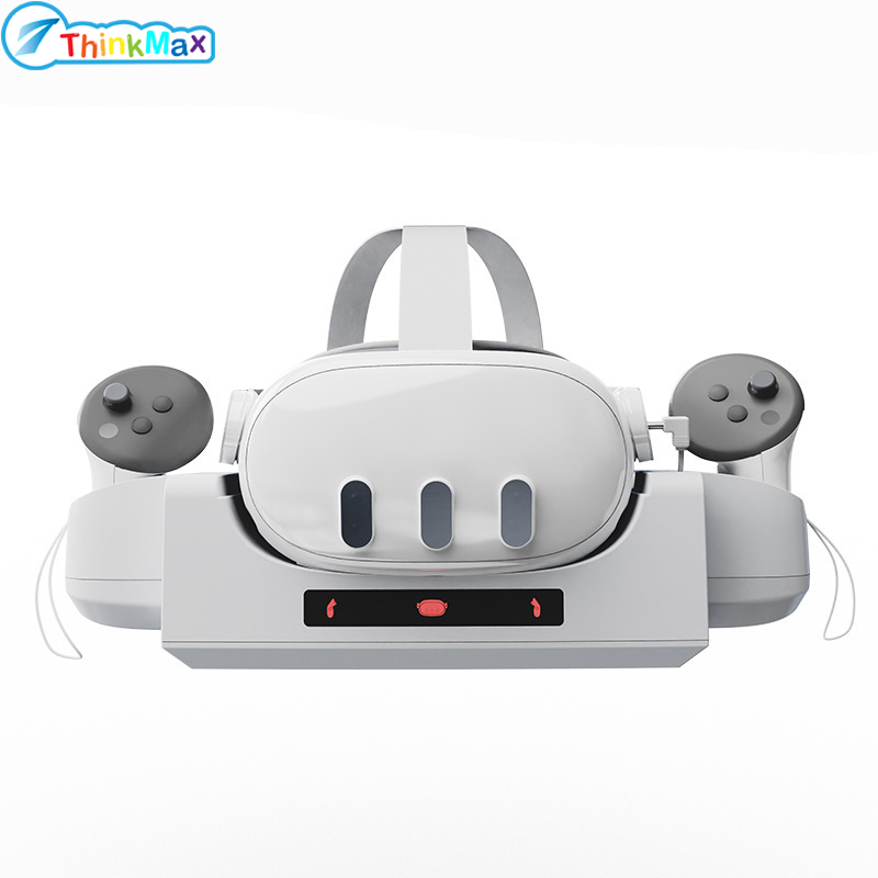 THINKMAX,100%Authentic!!Charging Station VR Headset Controller Handles Charging Dock With LED Indicator Compatible For Oculus/Meta Quest 3