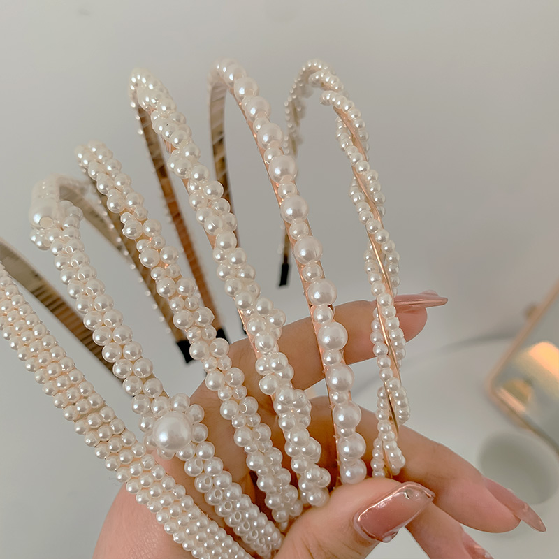 Băng đô cài tóc đính hạt trai Mee Store