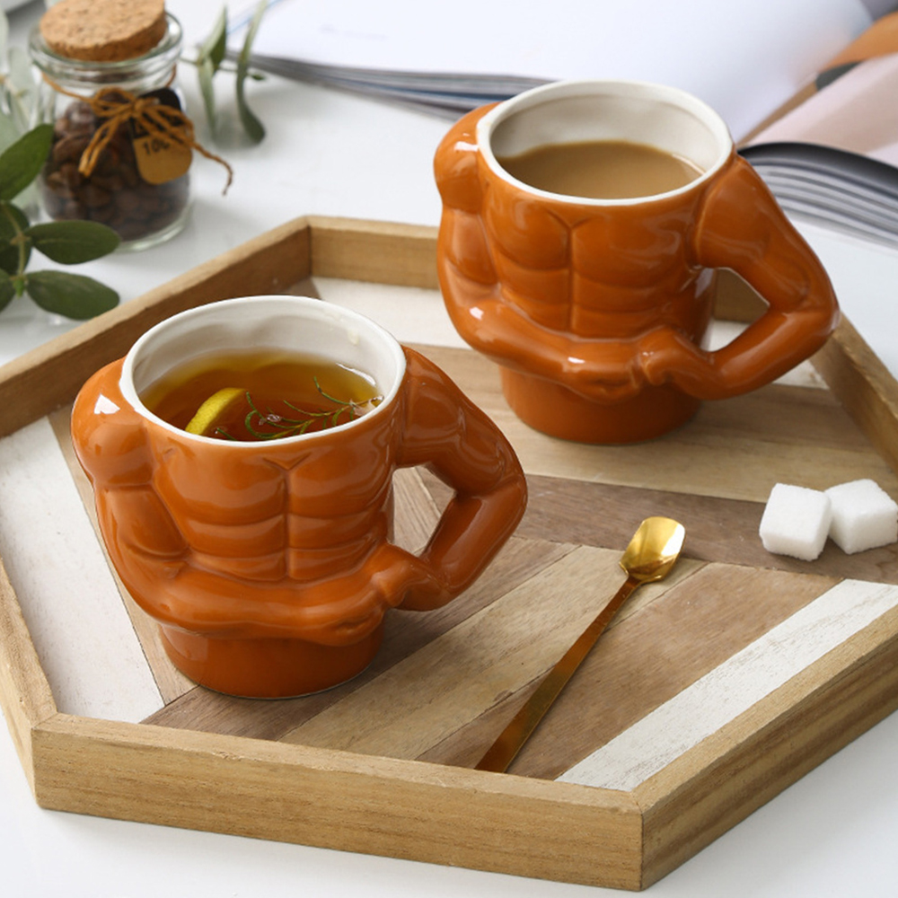 Muscle Cup Kitchen Bar Creative Ceramic Cup Creative Personality Cup Cup Cup Men's Ceramic Cup#1 * mug
