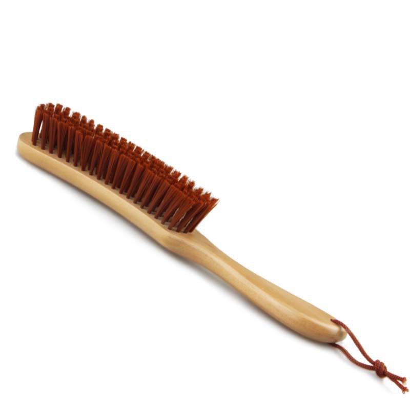 Lược Bàn Chải Chổi Phủi Tóc Barber sang trọng, đẳng cấp cho salon barbershop nam nữ Cán Gỗ Lông mềm Vừa phải