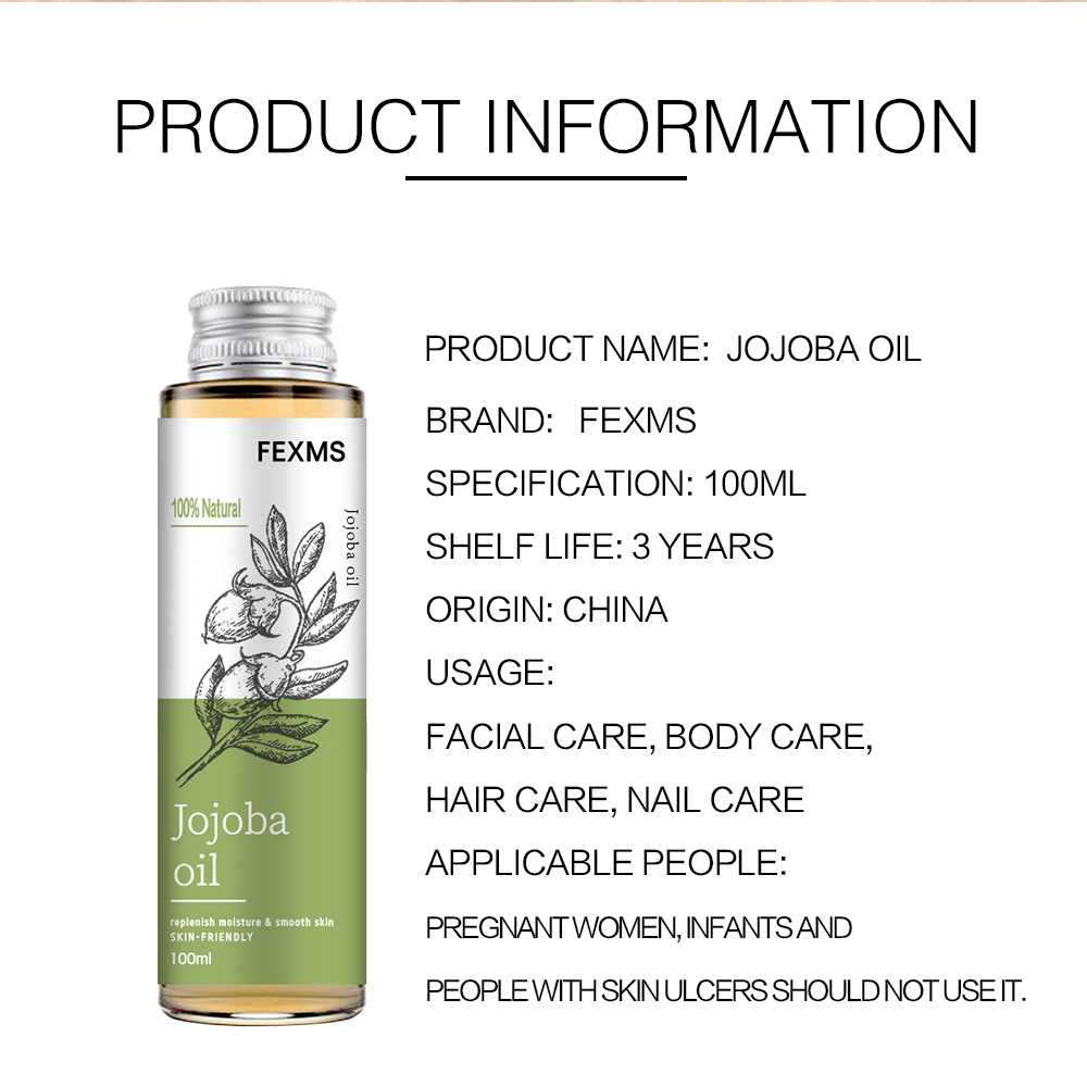 100% Pure Jojoba Oil Pure Cold Pressed Natural Unrefined Moisturizer for Skin Hair Body and Nails. 