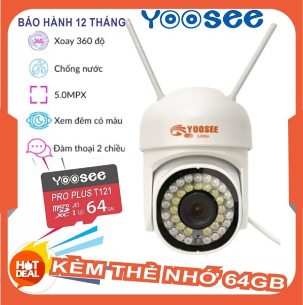Camera IP Wifi Yoosee PTZ SYMini có màu