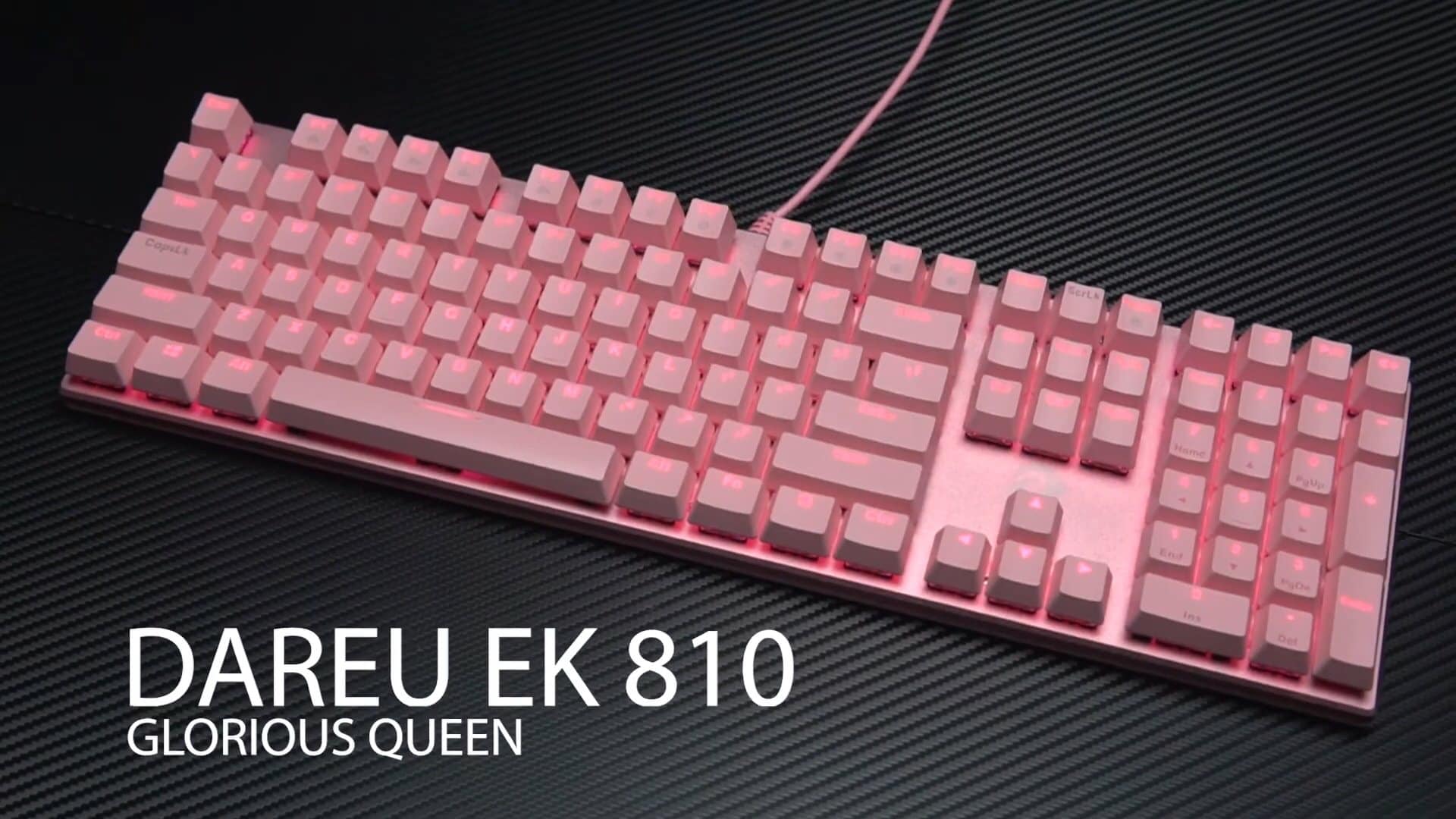 Bàn phím cơ Gaming DAREU EK810  (PINK-LED, Blue/ Brown/ Red D switch)