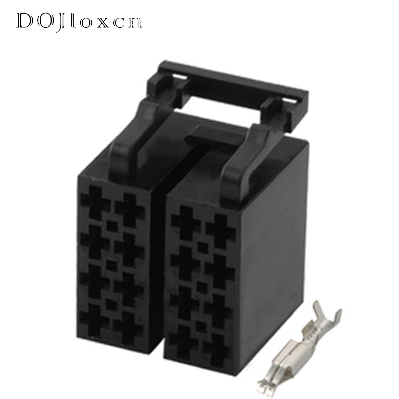 1/5/10/20%20Sets%2016%20Pin%203.5mm%20338696-1%20929092-1%20Audio%20Cable%20Socket%20Automotive%20Iso%20Wire%20Plug%20Connector%20For%20Volkswagen%20Vw%20Bora%20-%20Image%202