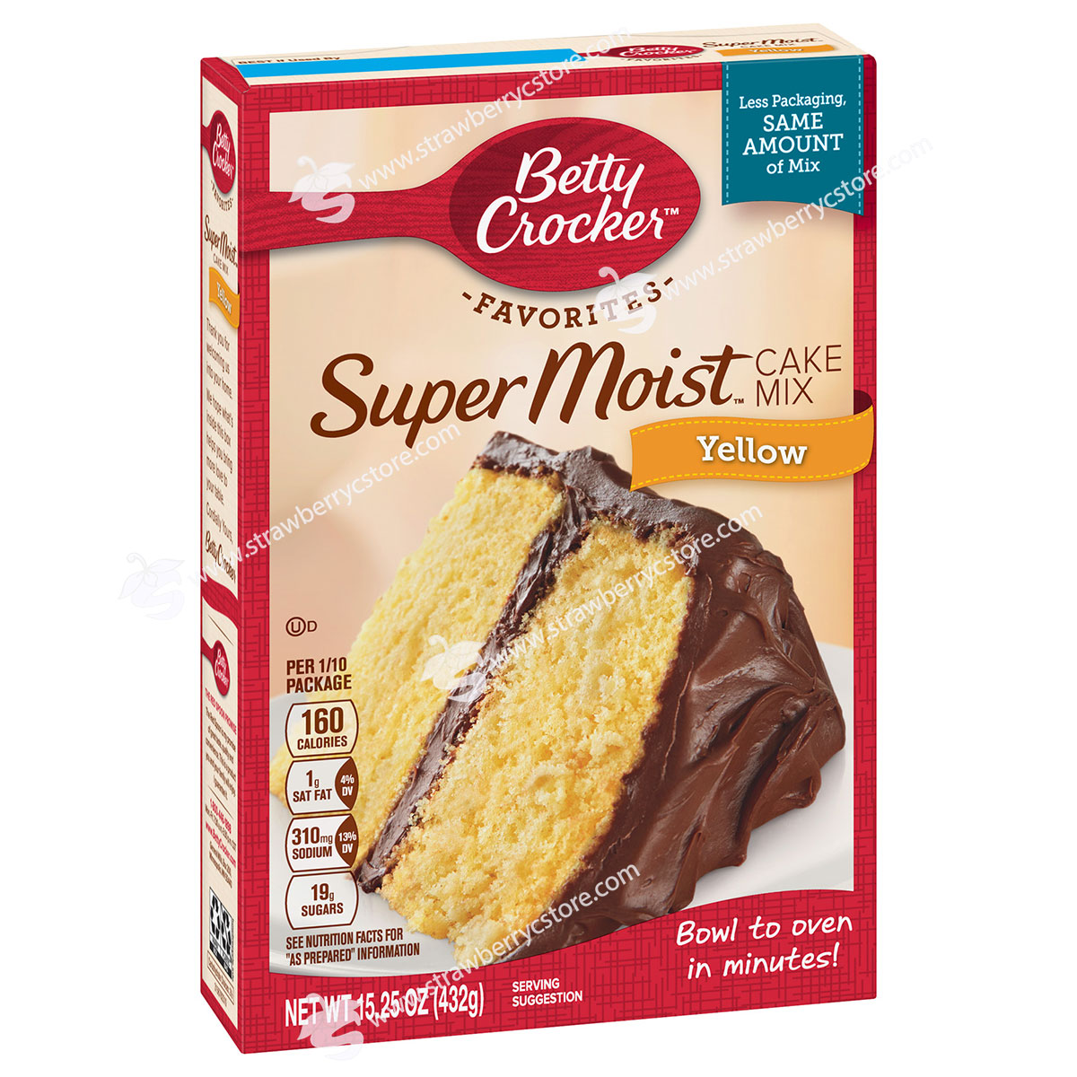 Bột làm bánh pha sẵn betty crocker super moist cake mix, hộp 432g 15.25 oz. - ảnh sản phẩm 4