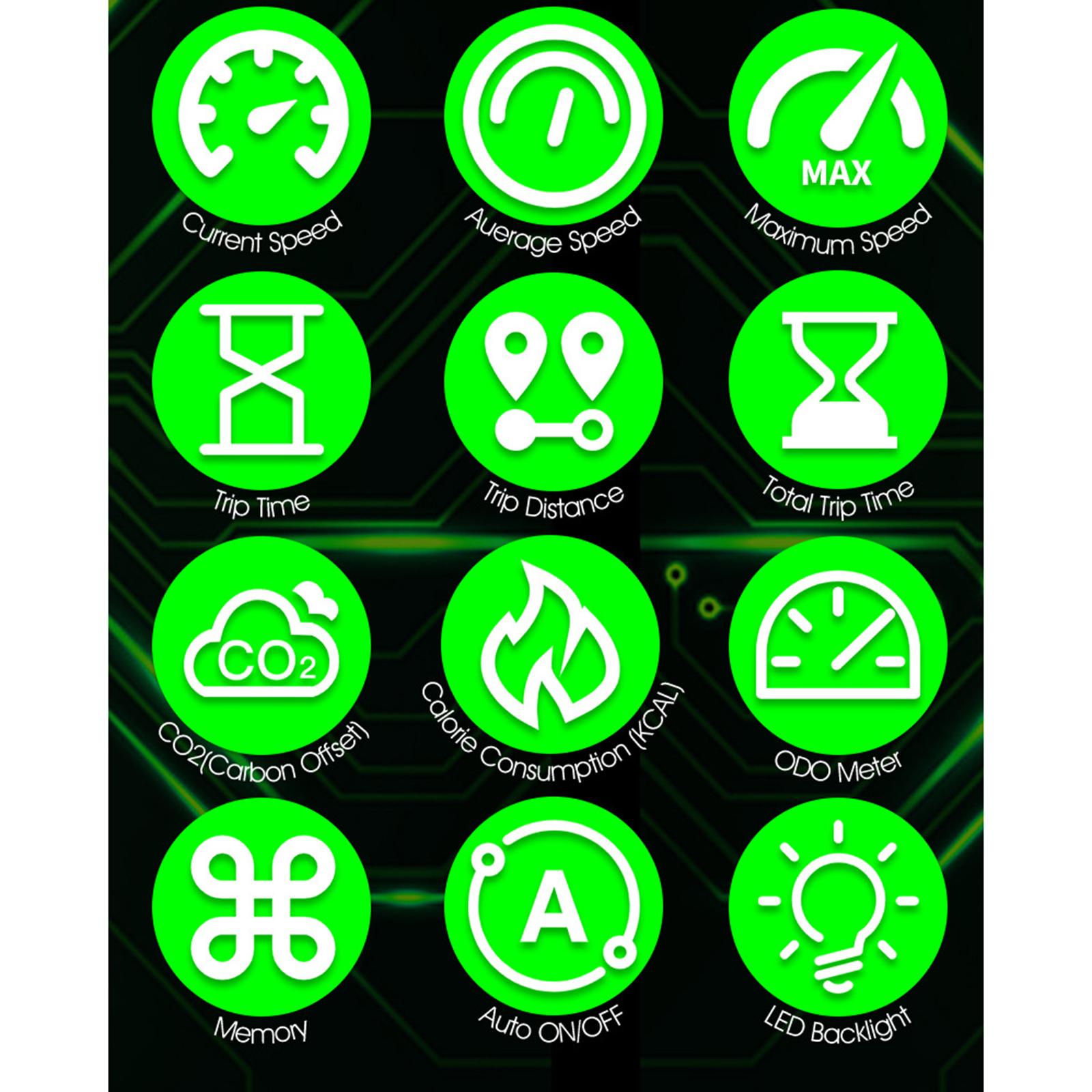 Moon ROCKET Waterproof Bicycle Computer Wireless MTB Bike Cycling Odometer Stopwatch Speedometer Support Five Languages LED Digital Rate