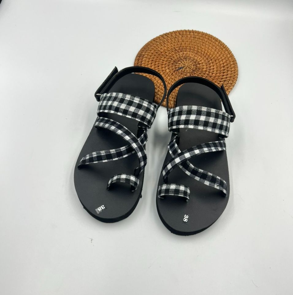 Dép xăng đan nữ A112 ca rô ( thới giới sandal )