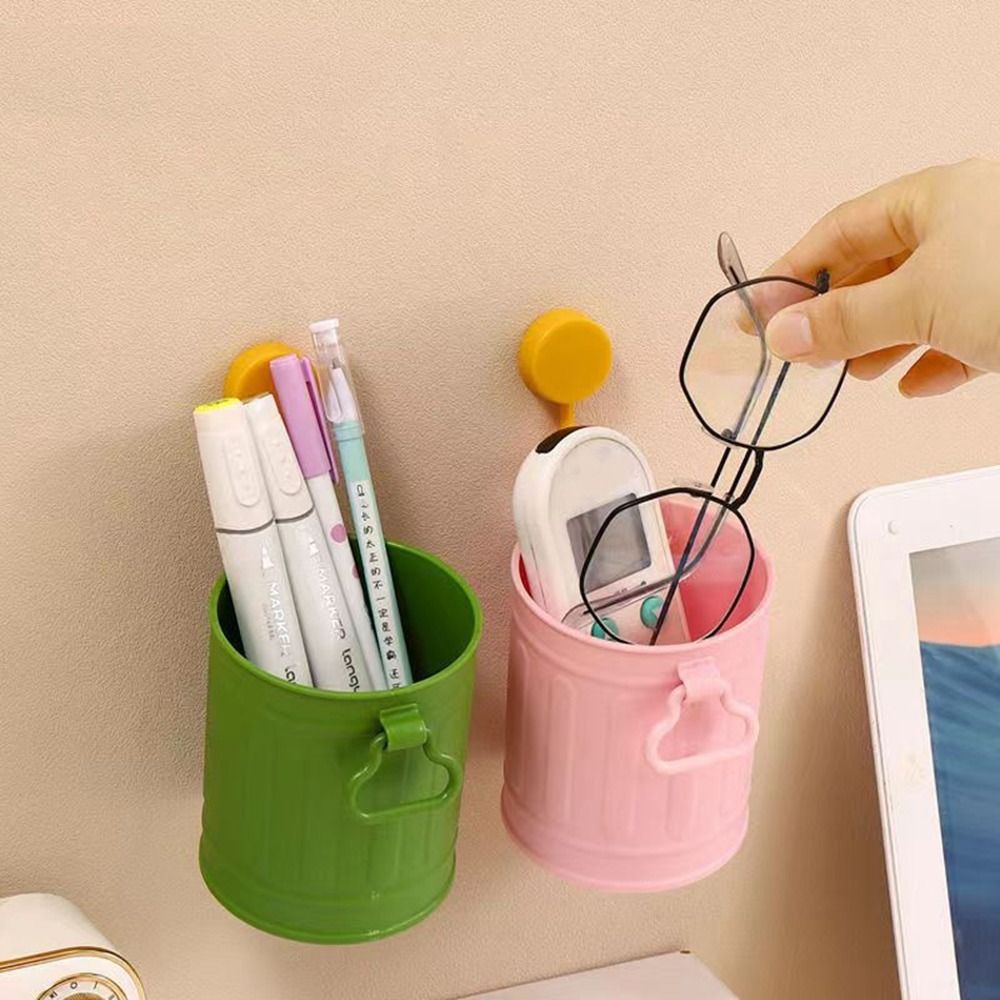 MMLUCK Large Capacity Makeup Brush Pen Organizer Plastic Reusable Pen Storage Container Lovely Cute Simple Pen Holder Desktop