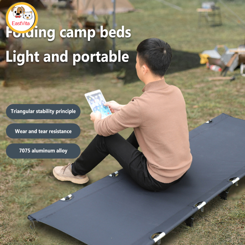 Ultralight Portable Folding Single Camping Cot 4.8lbs Lightweight Compact Camping Bed For Outdoor Travel