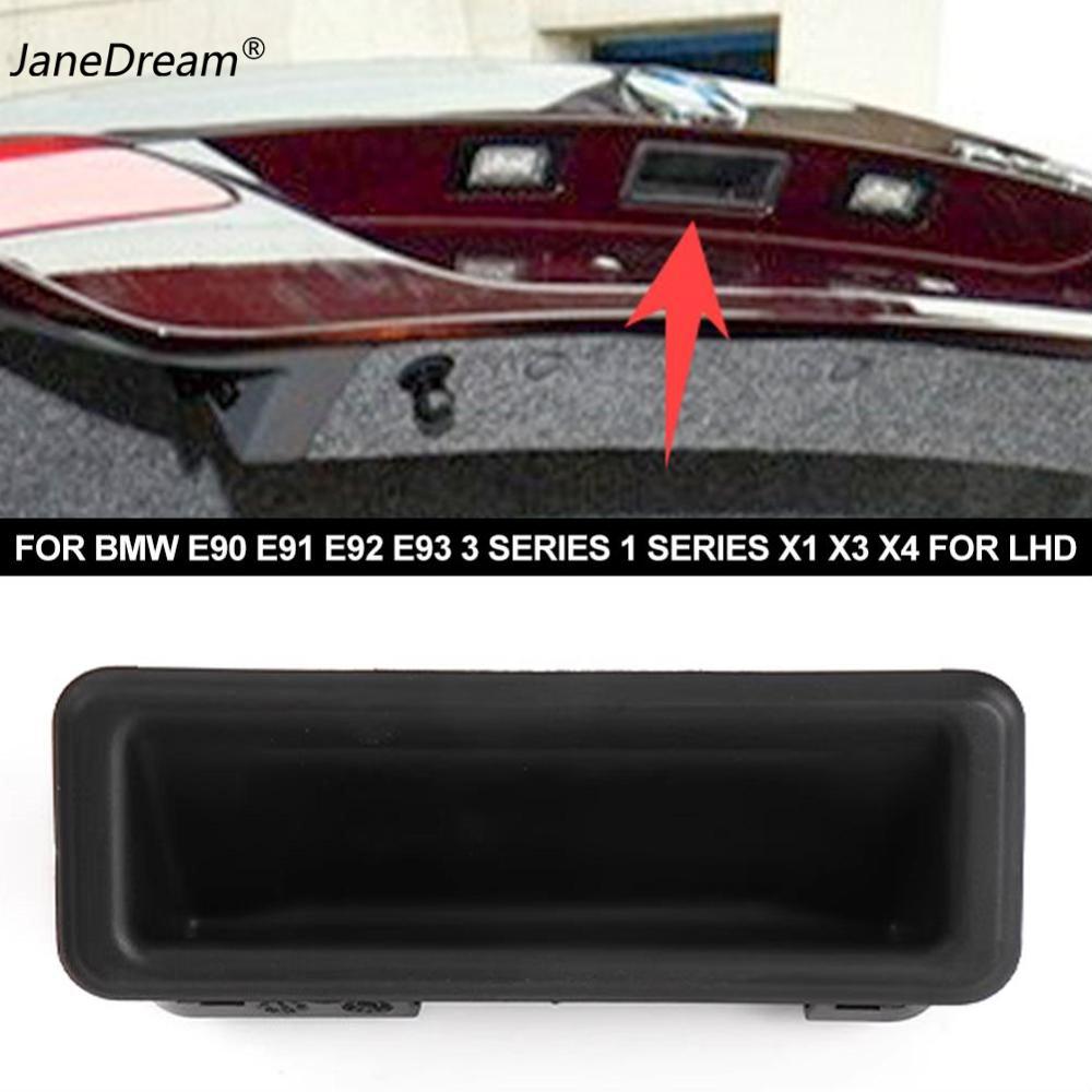 JaneDream Car Rear Door Switch Tail Trunk Handle Cover Trim Accessories For BMW BMW E60 E90 E91 E92 E93 E70 E71 51247118158 7118158