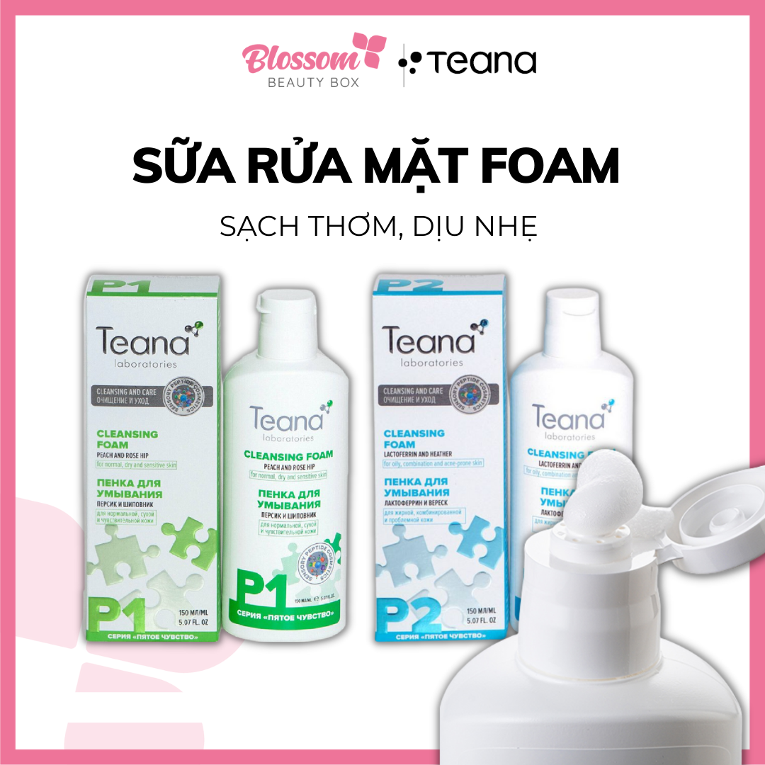 [Mẫu mới] Sữa rửa mặt Foam P1, P2 Teana