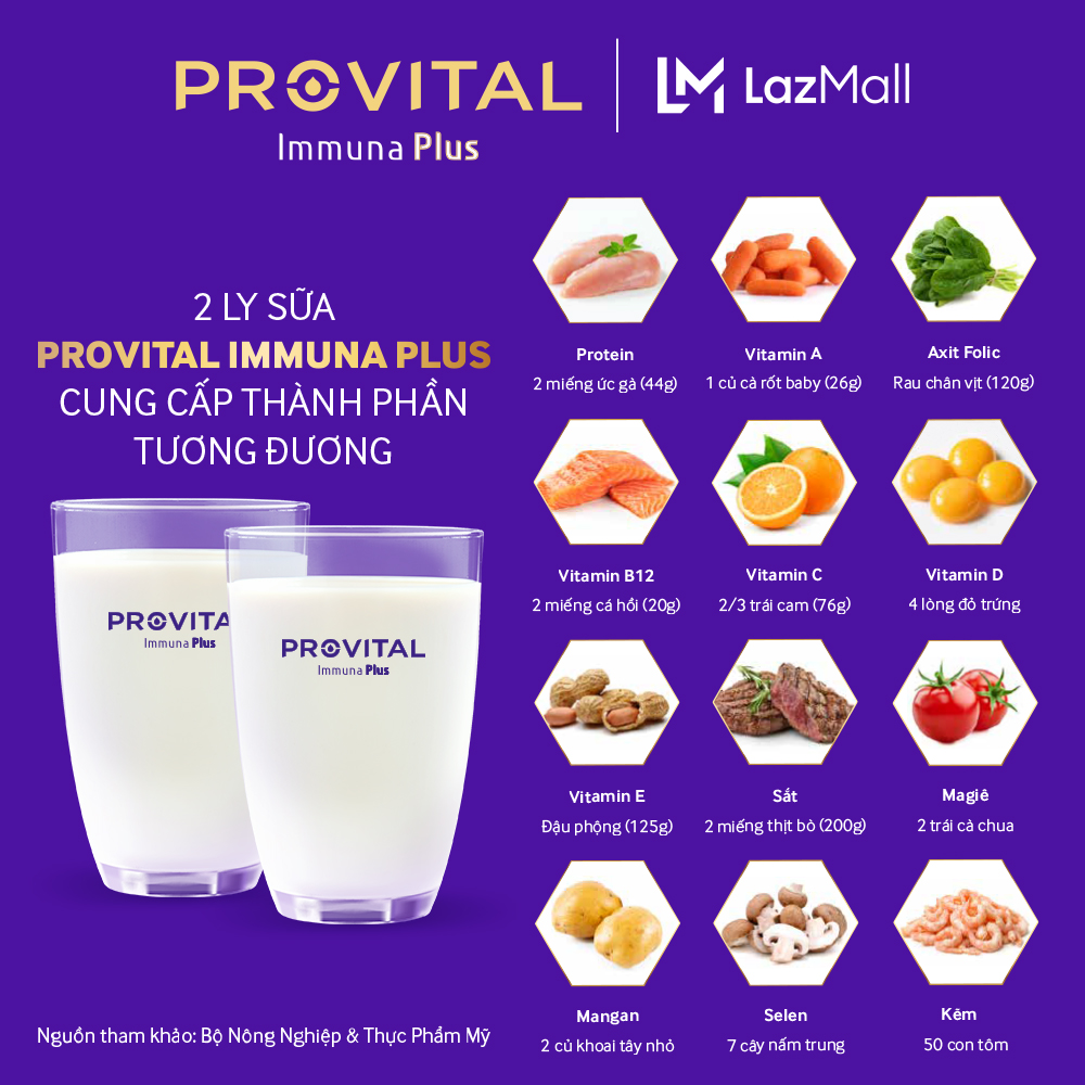 Bộ 2 hộp sữa provital immuna plus 480g - ảnh sản phẩm 2