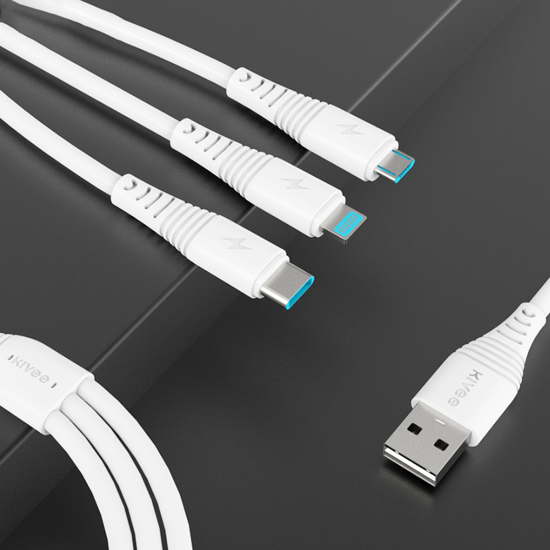 cáp sạc 3.5A Cáp sạc nhanh 3 trong 1 Micro Lightning Type-C 1.2m áp dụng cho iPhone Android Huawei Samsung VIVO OPPO Realme Xiaomi
