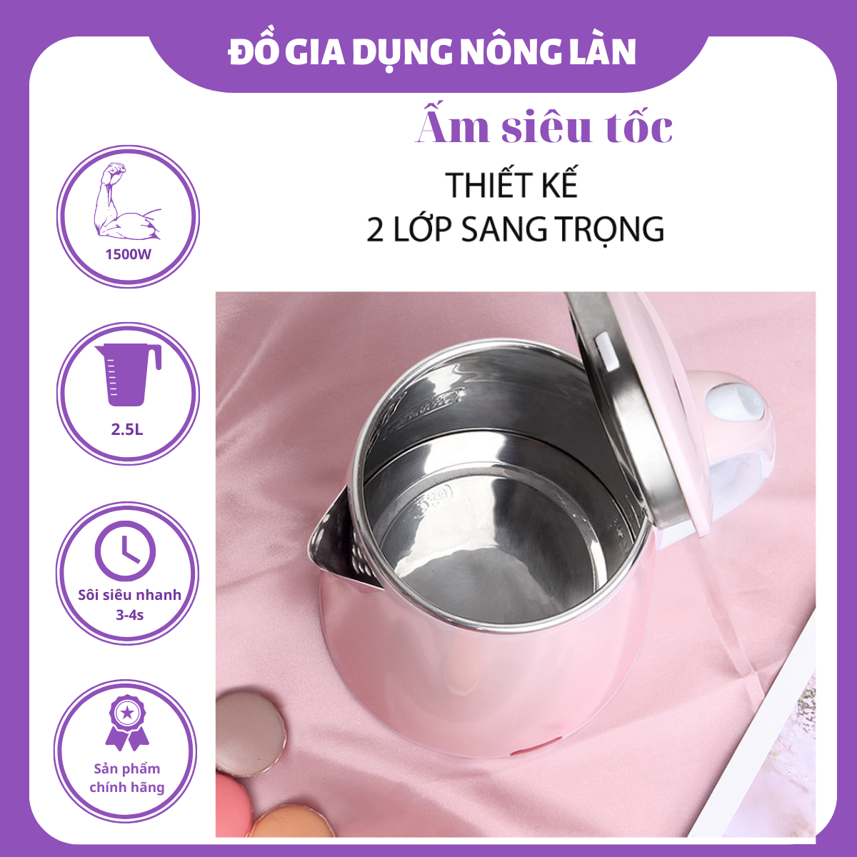 Âm siêu tốc thái lan 2 lớp 2.5l NL Shop, bình đun siêu tốc