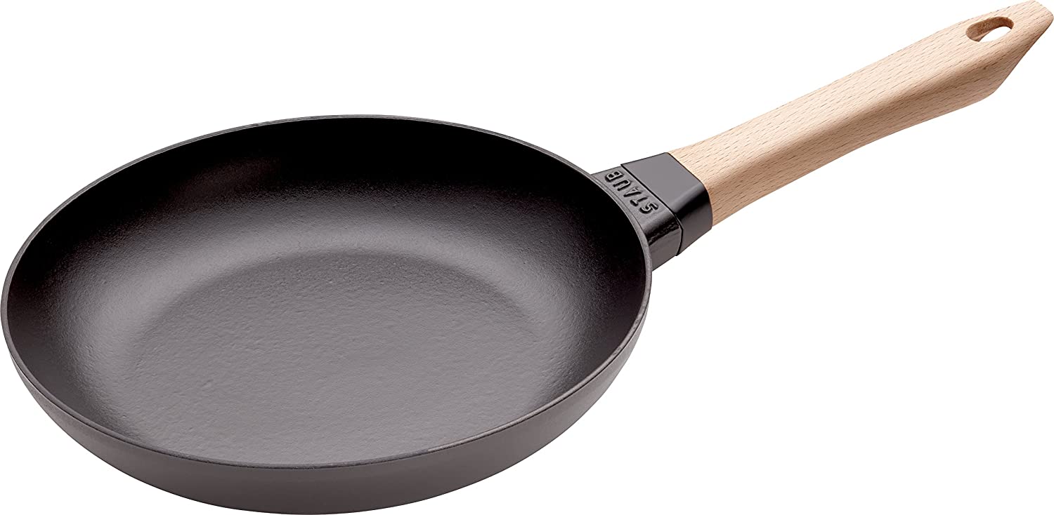 Chảo gang staub cán gỗ 24cm