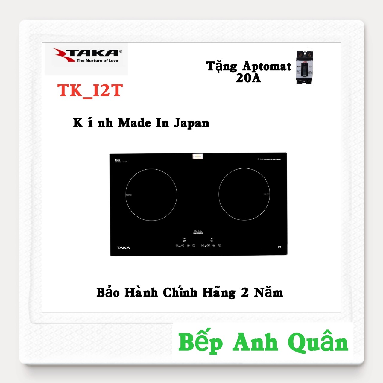 [Trả góp 0%]Bếp Từ Kính Made in Japan Taka I2T