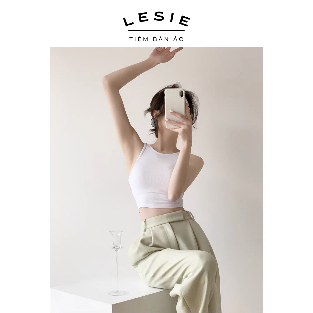 Áo Basic Croptop Thun Gân Body - LEISE