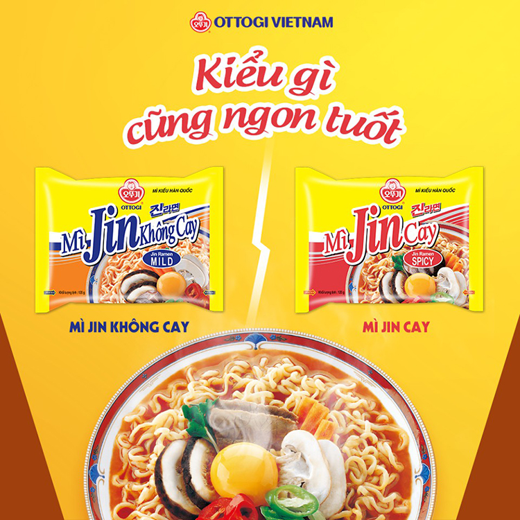 Ottogi Vn Mini Spicy Jin Noodles 80g Pack
