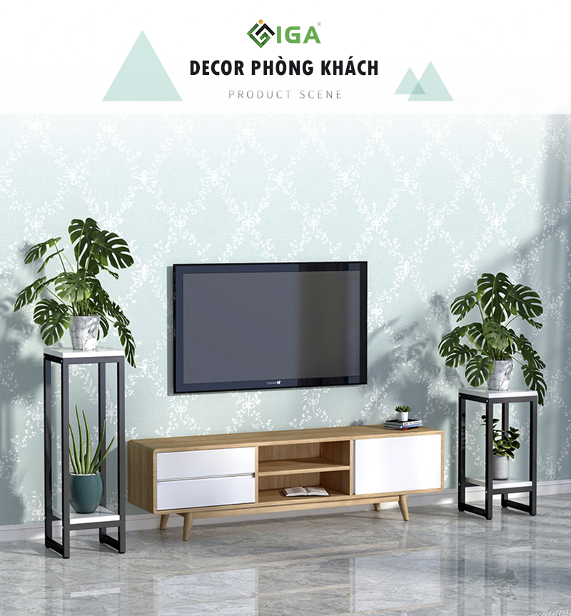 Kệ đê chậu hoa, Kệ sắt đê cây cảnh  - GM48