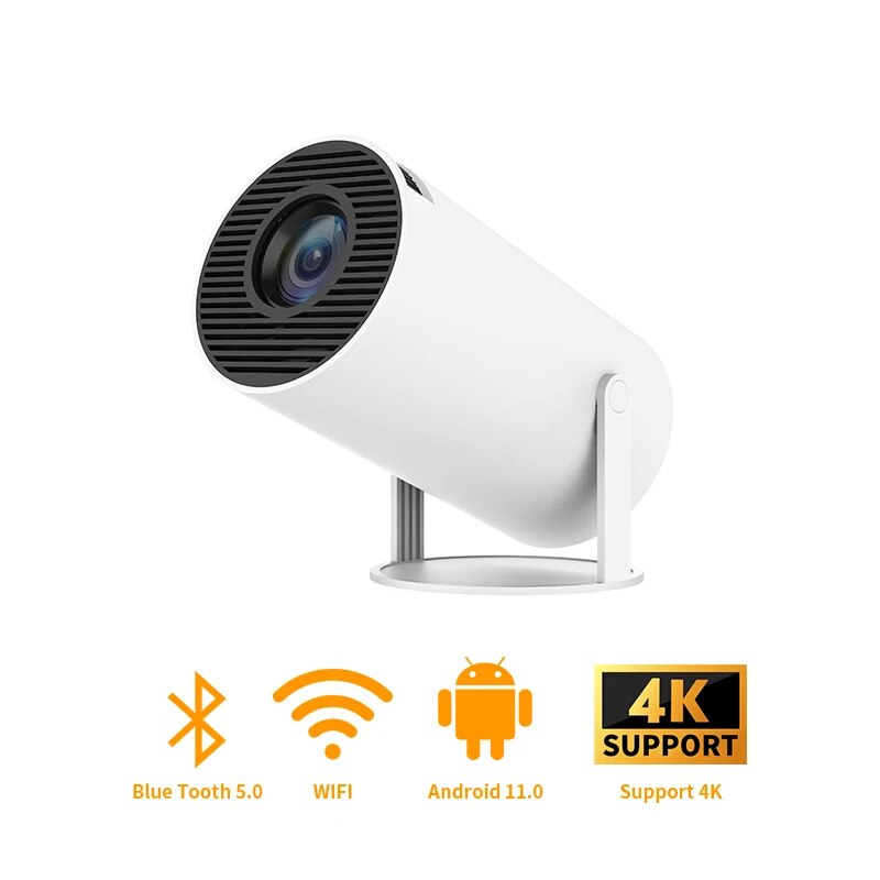 Máy chiếu mini giá rẻ/máy chiếu mini độ phân giải full hd âm thanh chân thực android 11.0 dùng xem phim giải trí gia đình hy300 máy chiếu loa bluetooth 4k android 11 wifi6 200ansi 1280 * 720p 1g+8g