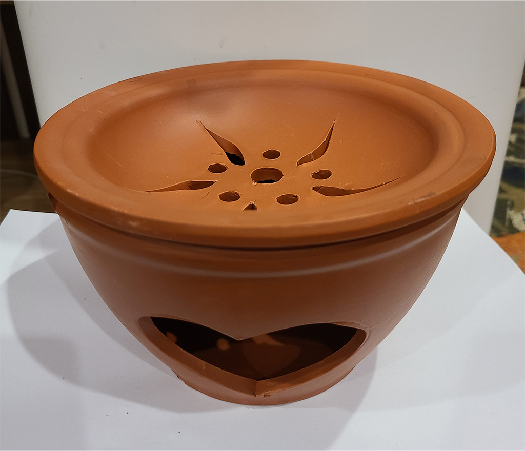 Bếp đốt bồ kết thảo mộc xông nhà tặng 10gr lá khuynh diệp khô