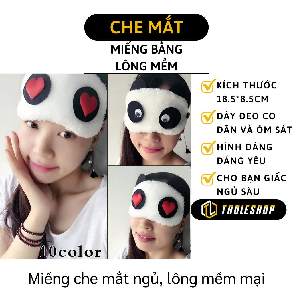 Đồ Bịt Mắt Ngủ - Miếng Che Bịt Mắt Ngủ Kiểu Gấu Trúc Đáng Yêu - Mặt Nạ Che Mắt Cho Dễ Ngủ Khi Đi Xe Khách, Máy Bay 7064