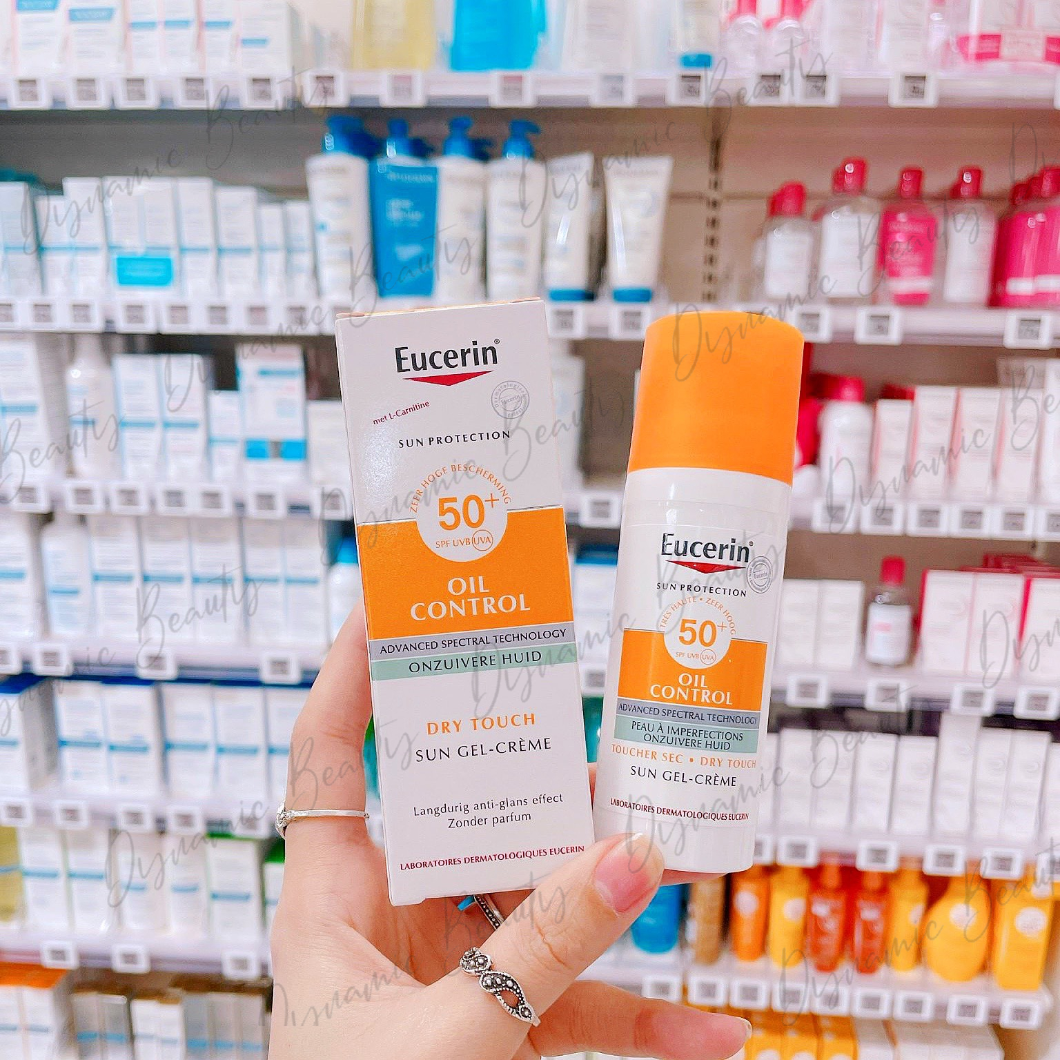Kem chống nắng Eucerin oil control dry touch dành cho da dầu nhờn mụn/ eucerin sensitive protect sun fluid dành cho da nhạy cảm spf 50+ 50ml