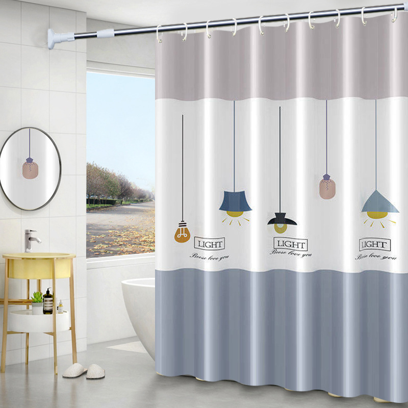 Shower curtain, waterproof and mildew-proof, thickened bathroom curtain, bathroom non-perforated partition curtain, door curtain, window hanging curtain