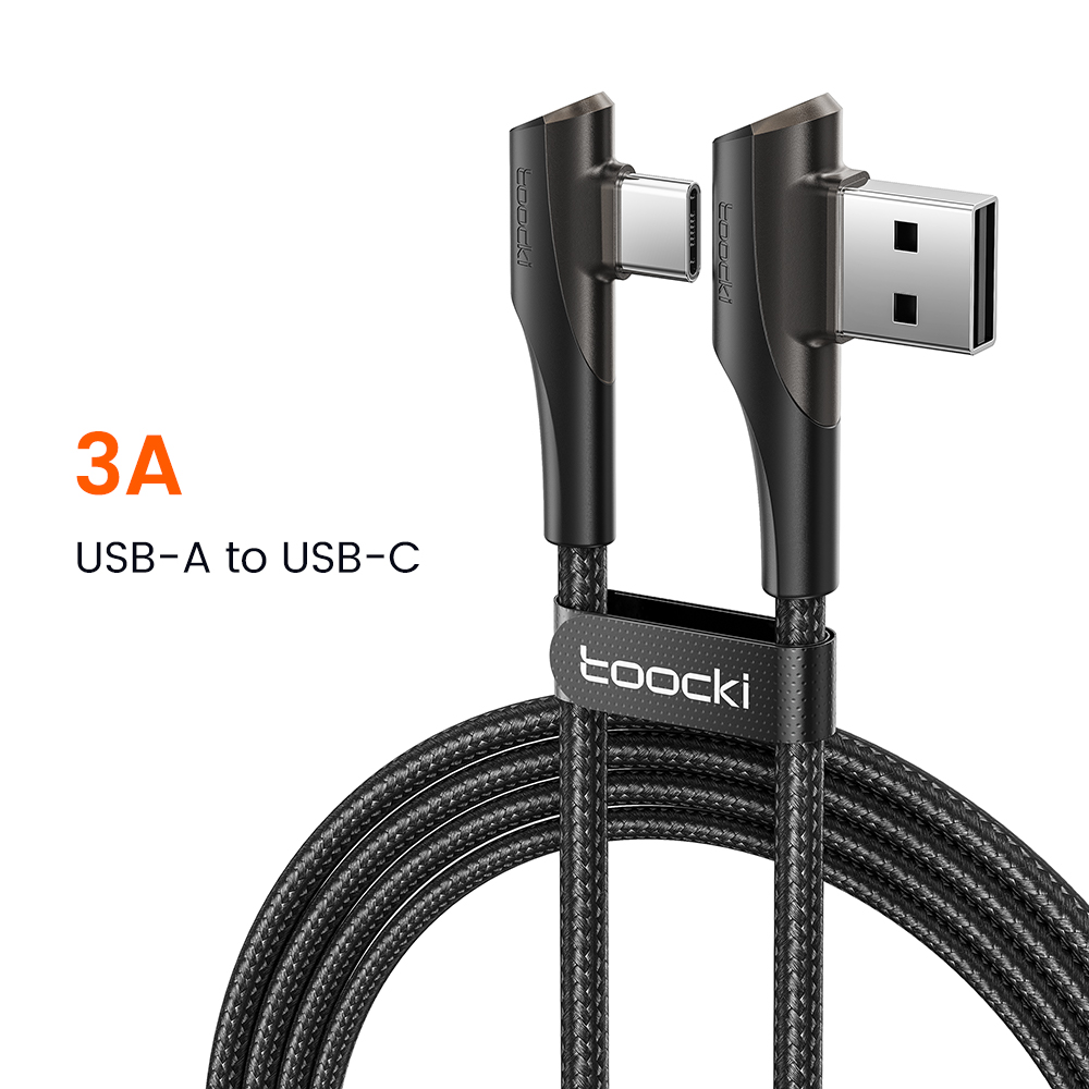 Toocki 90° Super Fast Charge Cable Mobile Game Type-C Charger Cable for Samsung Mobile Data Charger Charger