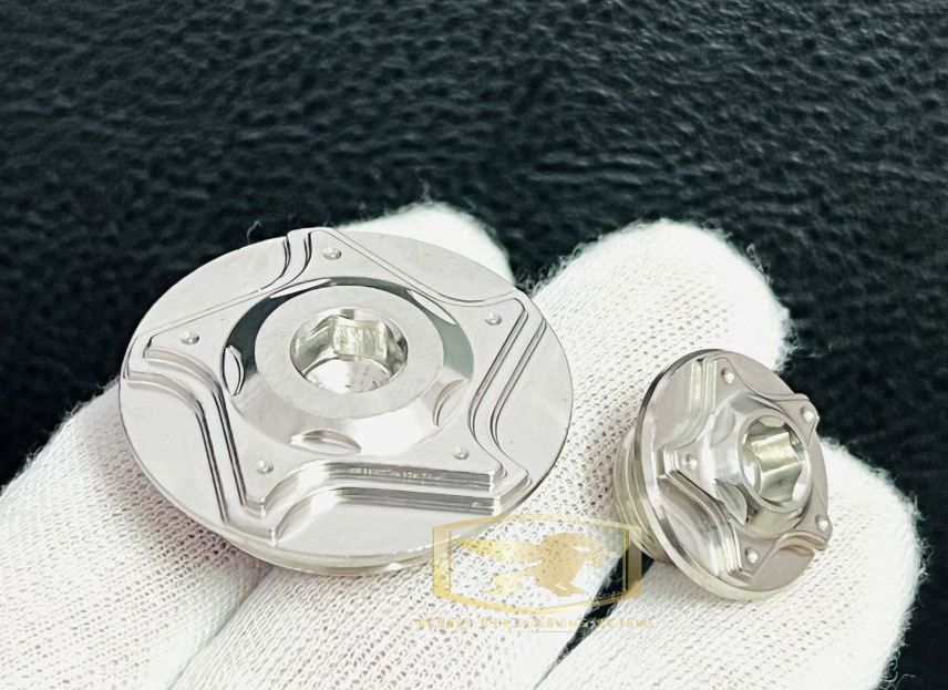 Ốc mâm lửa INOX 304 mẫu Ngôi Sao Xéo gắn xe máy WinnerWaveDream, exciter, sirius