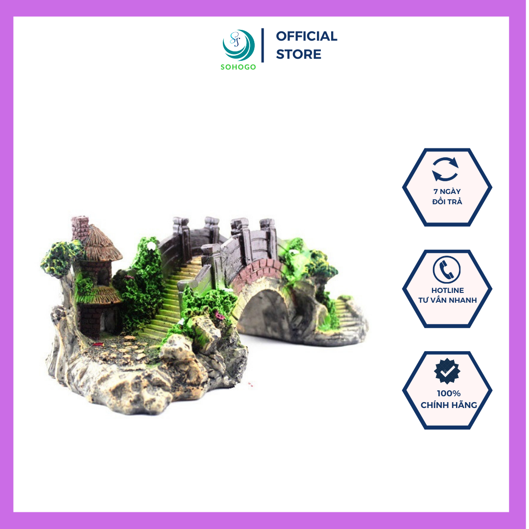 [HÀNG CÓ SẴN]-Trang trí bể cá - Cây cầu cảnh trang trí bể cá