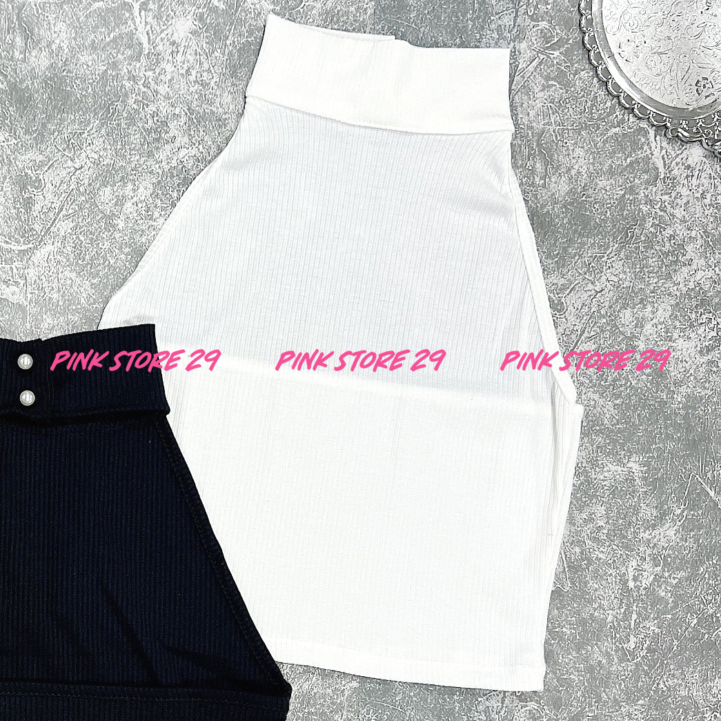 Áo croptop yếm cổ lọ  A5062