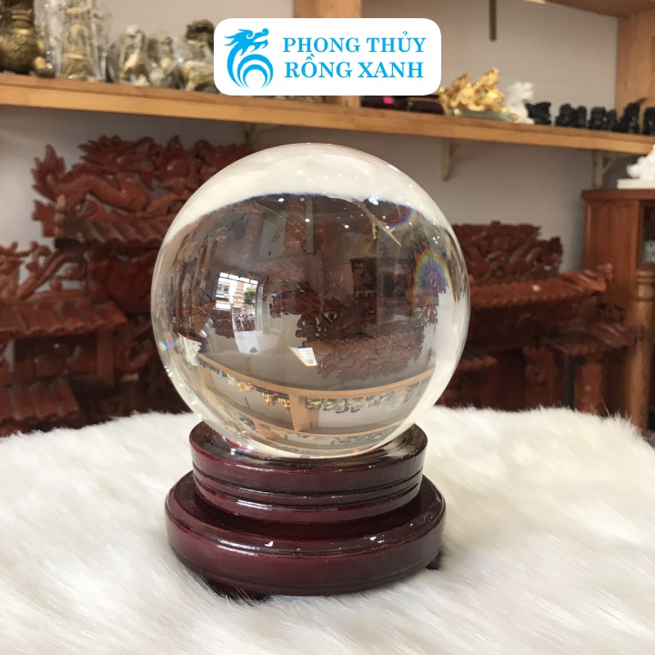 Quả Cầu Phong Thủy Pha Lê Trong Suốt