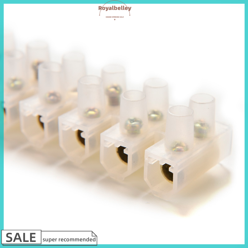 【ROYALBELLEY】 Electrical Wire Connection 12Position Barrier Terminal Strip Block 3 6 15 30 60A