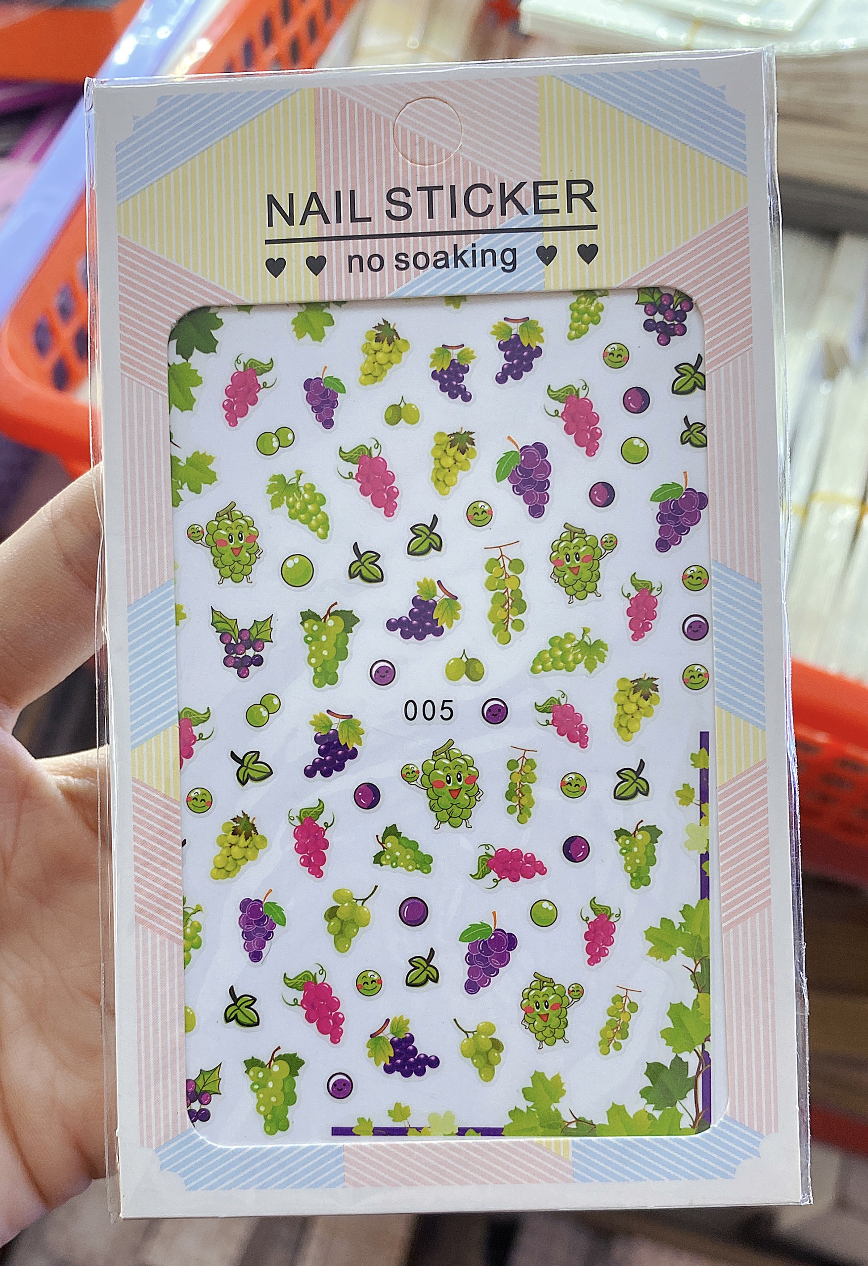 Hình dán sticker trang trí móng tay ,mẫu trái cây - Mini Nails