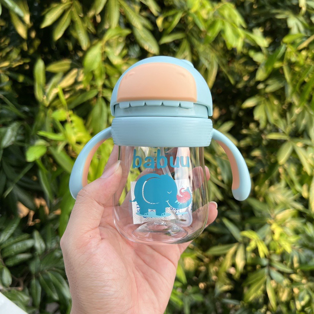 Bình tập uống, cốc tập uống nước babuu xuất nhật dung tích 270ml/330ml tiện lợi cho bé