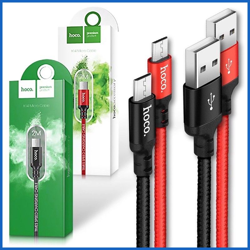 Dây Sạc Nhanh Hoco X14 Dây Dù cho Iphone/Ipad/Androi/TypeC  1M/2M