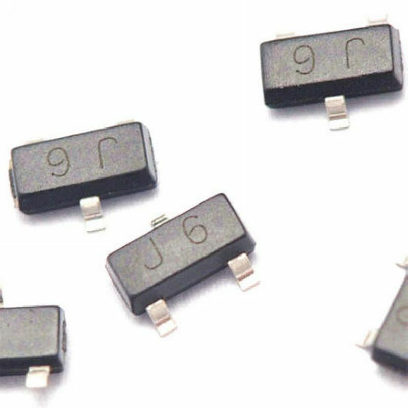 50pcs s9014 j6 0.1a 45v npn sot-23 smd transistor