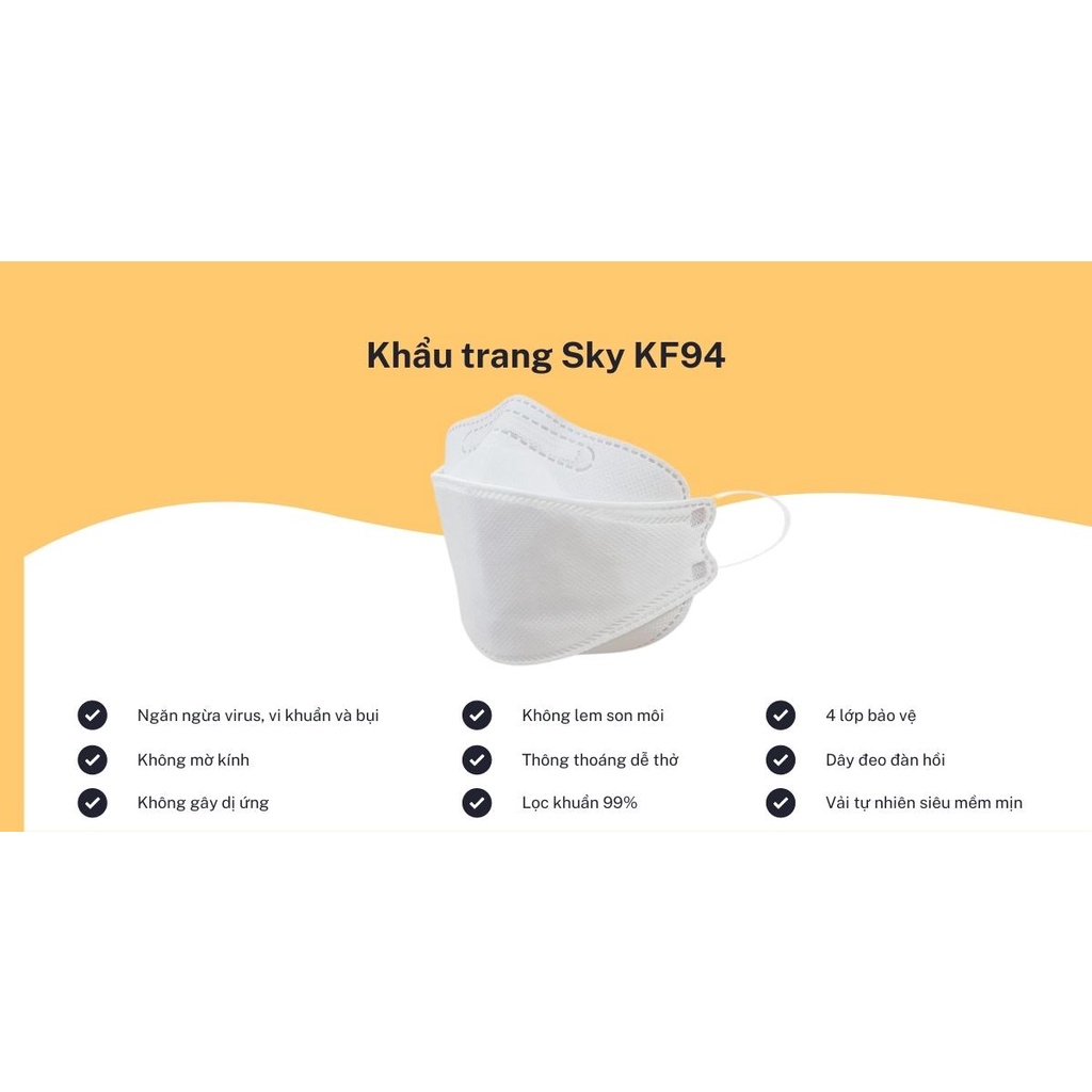 Khẩu trang Sky mask KF94 thùng 30gói/300