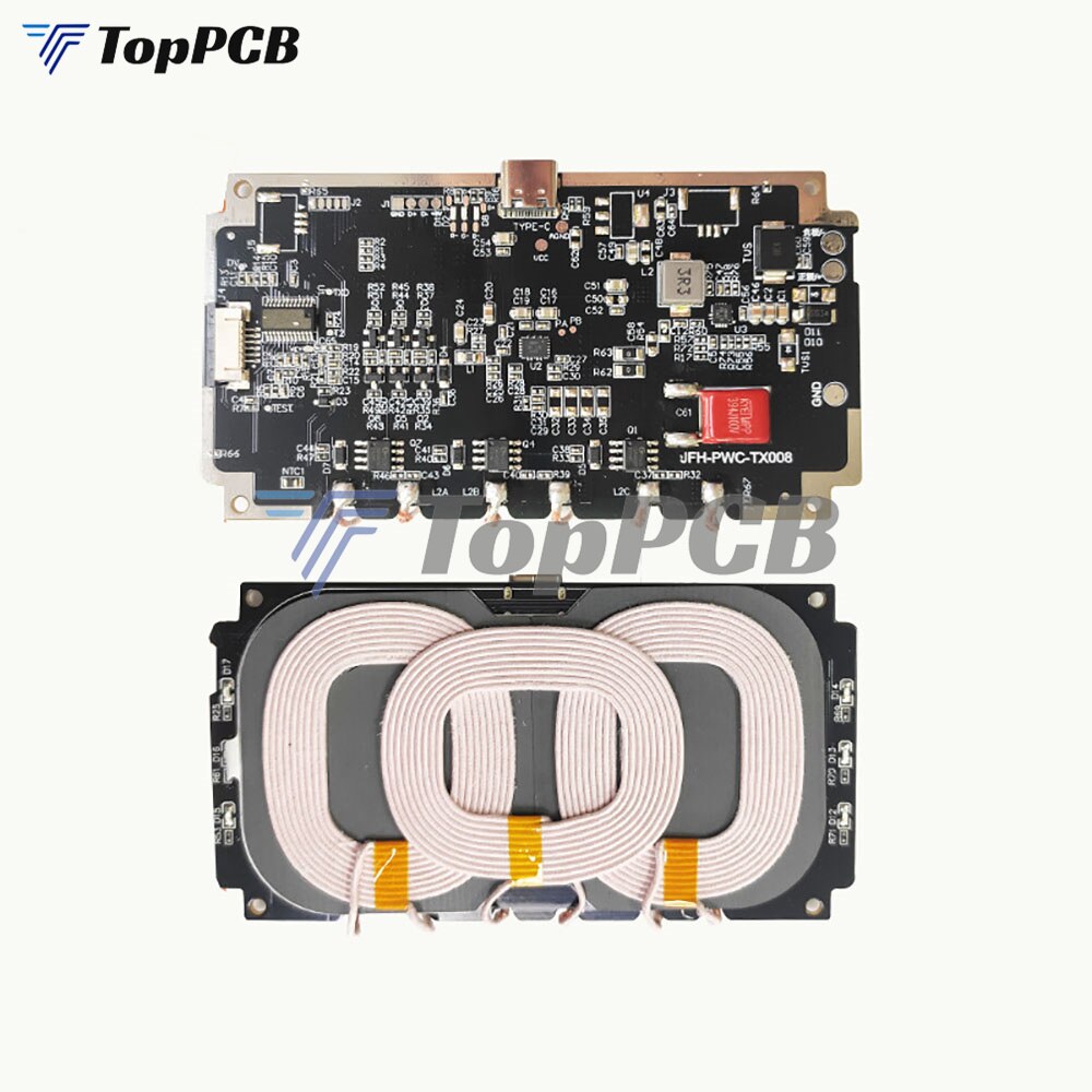12V 24V 20W Type-C Qi Wireless Charger Module fast charging Transmitter Anti-reverse Short circuit protection board Car 3 Coils