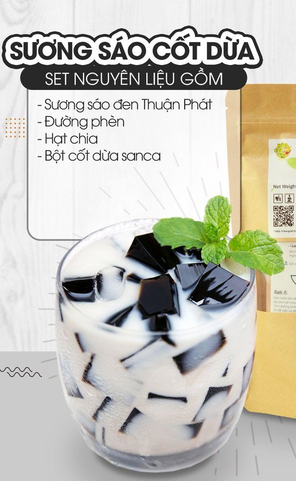 Set 25-30 chén chè sương sáo hạt chia nước cốt dừa