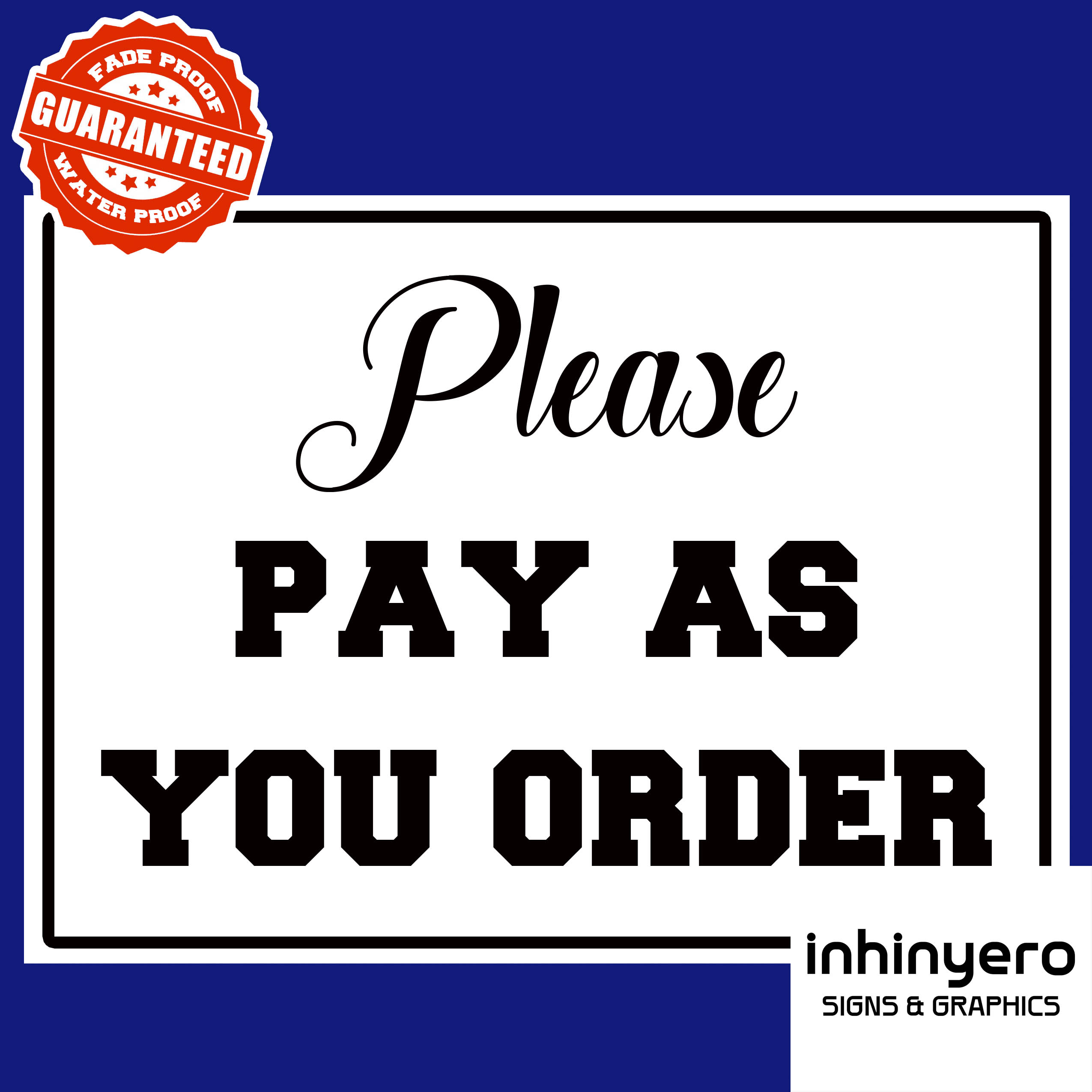 Cashierpay Here Sign Sticker Waterproof Lazada Ph