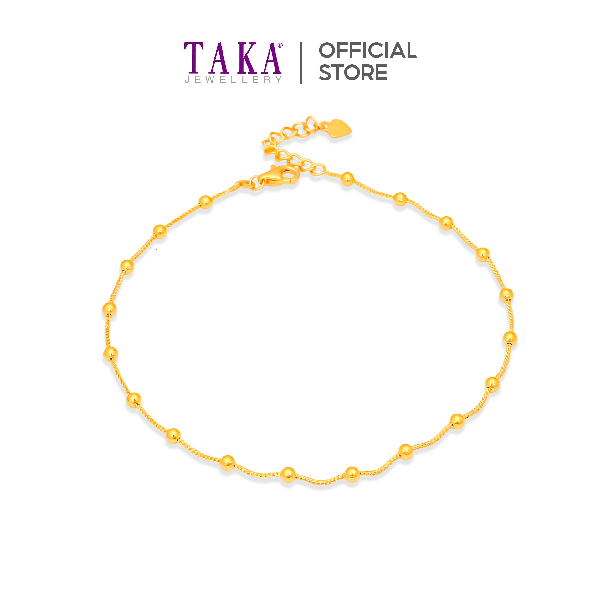 TAKA Jewellery 916 Gold Bracelet with Bell - TAKA Jewellery