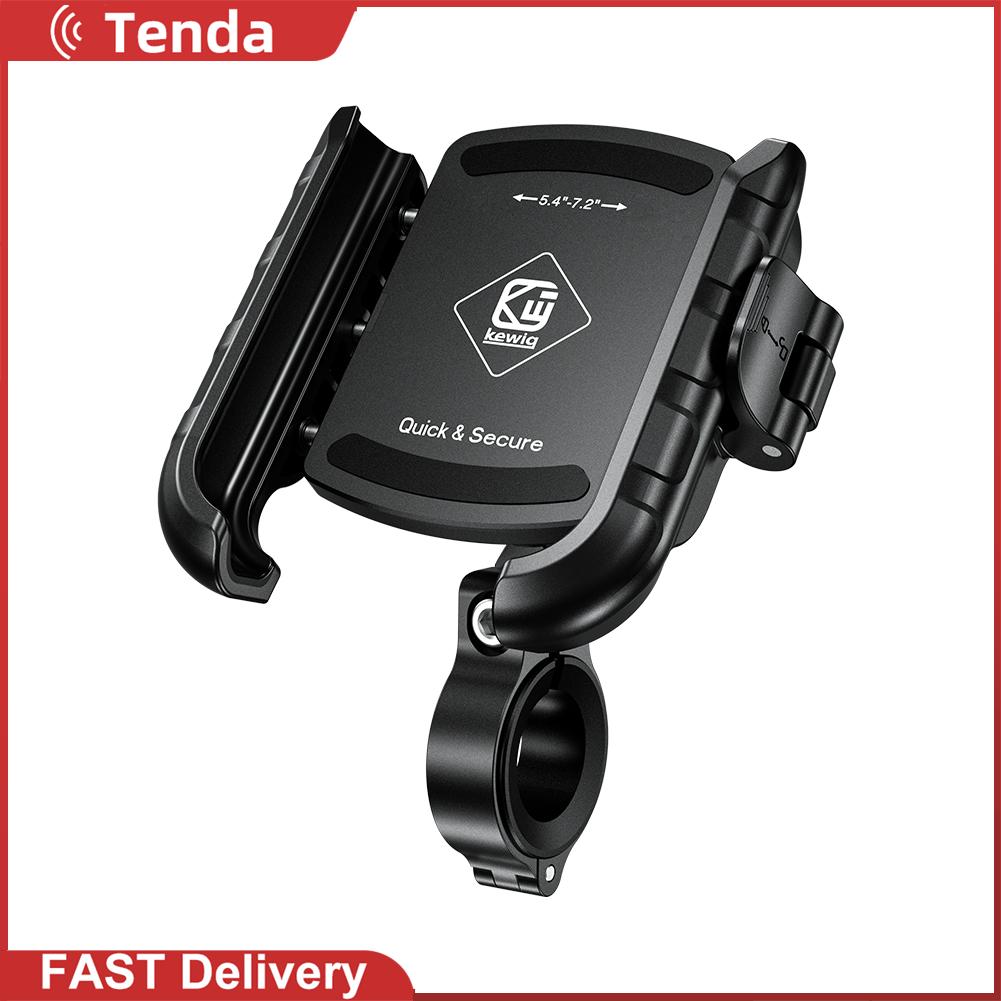 Motorcycle Phone Holder Shockproof Handlebar Bracket Stand Waterproof Mobile Phone Bracket 360 Degree Rotating for Motorbike Scooter Bicycle