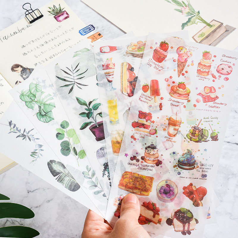 %E3%80%90Hottest%20Trends%E3%80%913Pcs/Set%20Cartoon%20Beautiful%20Flowers%20Green%20Leaves%20Animal%20Food%20DIY%20Diary%20Lab%20Decor%20Stickers%20Scrapbook%20Cute%20Stationery%20Supplies%20-%20Image%204