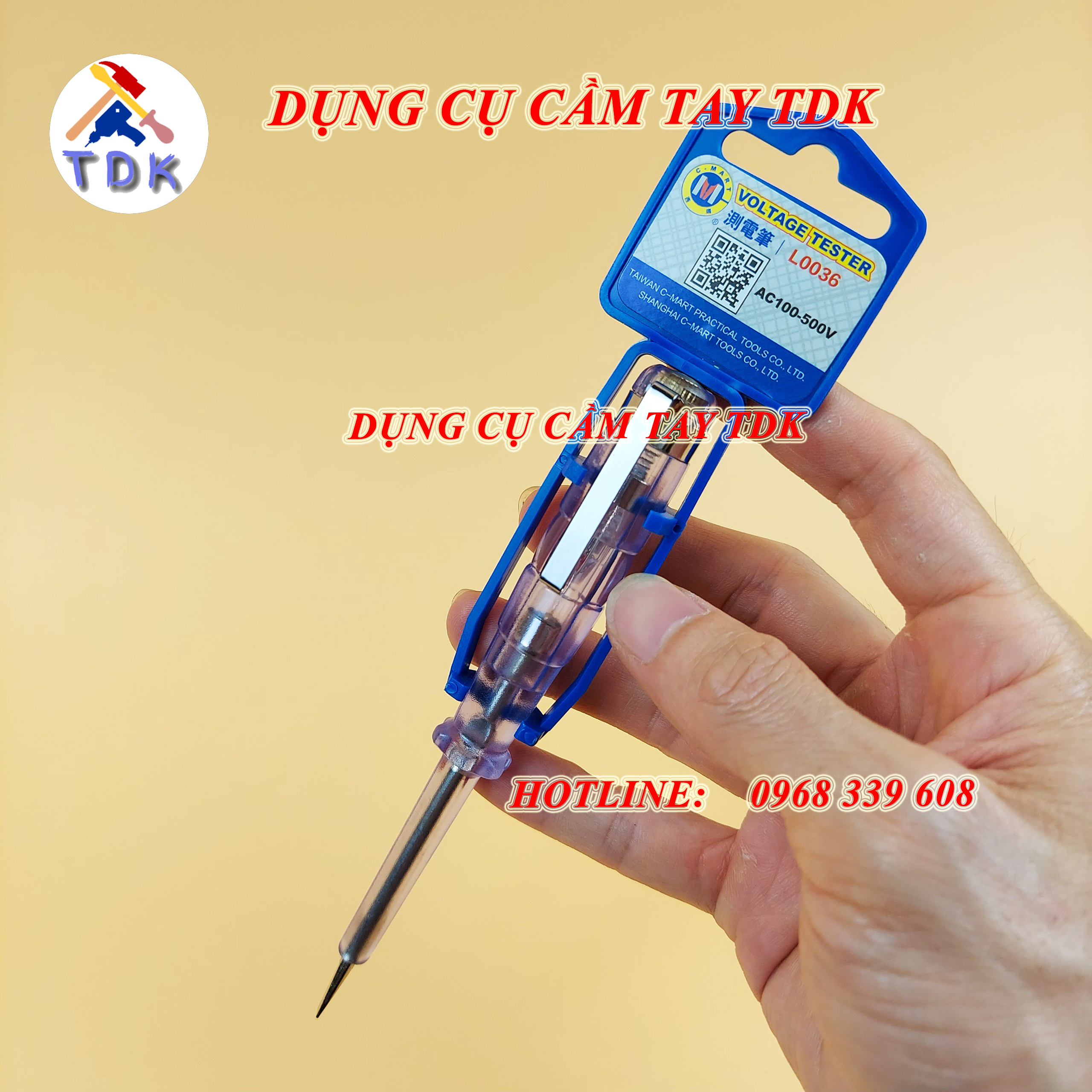 Bút thử điện ac100-500v 145mm l0036 cmart